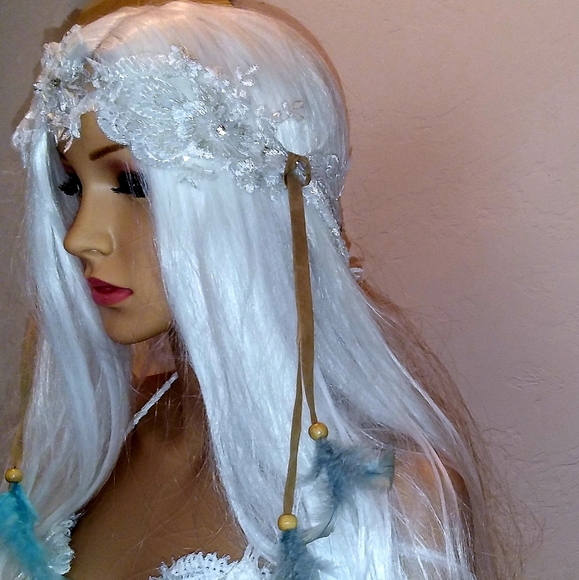 SAMPLE GOWN ONLY-CHEROKEE Turquoise/White Boho Boho Gown Set - Picture 8 of 13